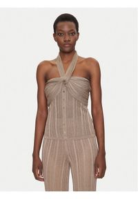 Marciano Guess Top 5GGR16 5811Z Beżowy Slim Fit. Kolor: beżowy. Materiał: syntetyk