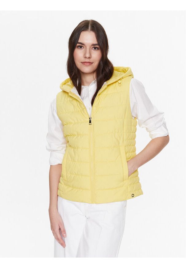 s.Oliver Kamizelka 2124632 Żółty Regular Fit. Kolor: żółty. Materiał: syntetyk