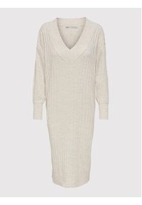 only - ONLY Sukienka dzianinowa New Tessa 15236372 Beżowy Regular Fit. Kolor: beżowy. Materiał: syntetyk #6
