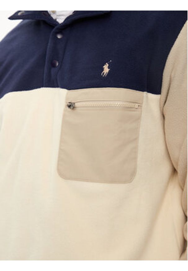 Polo Ralph Lauren Polar 710951455001 Beżowy Regular Fit. Typ kołnierza: polo. Kolor: beżowy. Materiał: syntetyk