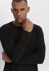 Born2be - Czarny Longsleeve Acsyphise. Kolor: czarny. Materiał: bawełna. Długość rękawa: długi rękaw. Długość: długie. Styl: klasyczny #5