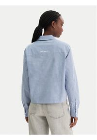 Karl Lagerfeld - KARL LAGERFELD Koszula B1W11020 Błękitny Regular Fit. Typ kołnierza: dekolt w karo. Kolor: niebieski. Materiał: bawełna #4