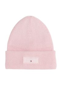 Tommy Jeans Czapka Tjw Linear Beanie AW0AW17913 Różowy. Kolor: różowy. Materiał: materiał, bawełna
