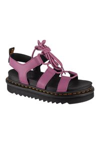 Dr Martens Buty Dr. Martens Nartilla Hydro Sandals W DM31617765 różowe. Kolor: różowy. Materiał: skóra, syntetyk, guma, materiał. Szerokość cholewki: normalna. Obcas: na platformie