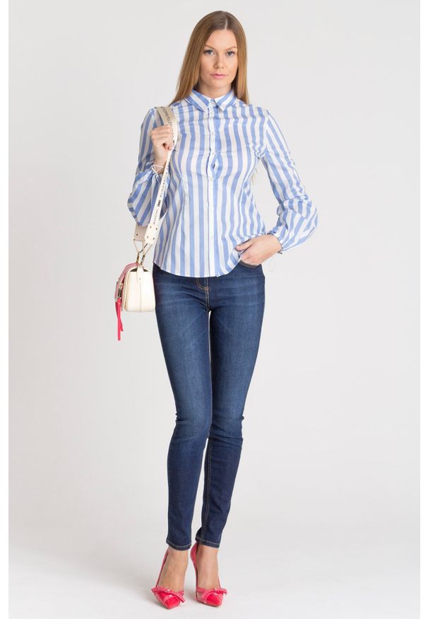 Trussardi Jeans - KOSZULA SLIM FIT TRUSSARDI JEANS. Materiał: materiał. Styl: sportowy, elegancki