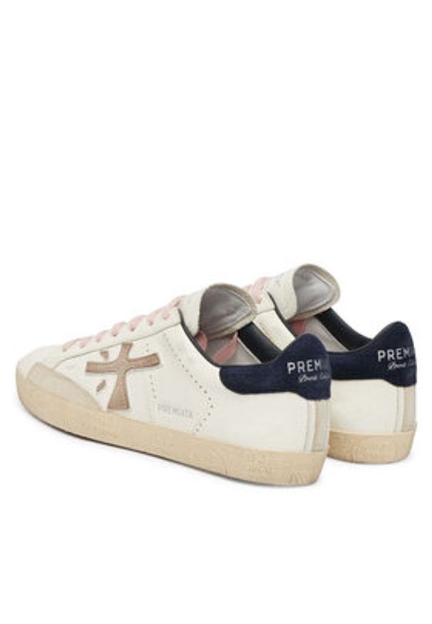 Premiata Sneakersy Stevend Var 7602 Biały. Kolor: biały. Materiał: skóra