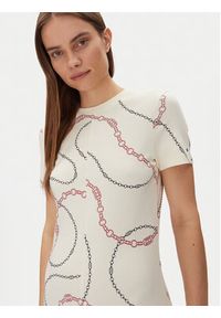 TOMMY HILFIGER - Tommy Hilfiger Sukienka codzienna Modern F&F Midi Dress WW0WW44547 Biały Regular Fit. Okazja: na co dzień. Kolor: biały. Materiał: bawełna. Typ sukienki: proste. Styl: casual. Długość: midi