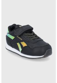 Reebok Classic Buty dziecięce G57521 kolor czarny. Nosek buta: okrągły. Zapięcie: sznurówki. Kolor: czarny. Materiał: guma. Model: Reebok Classic #3