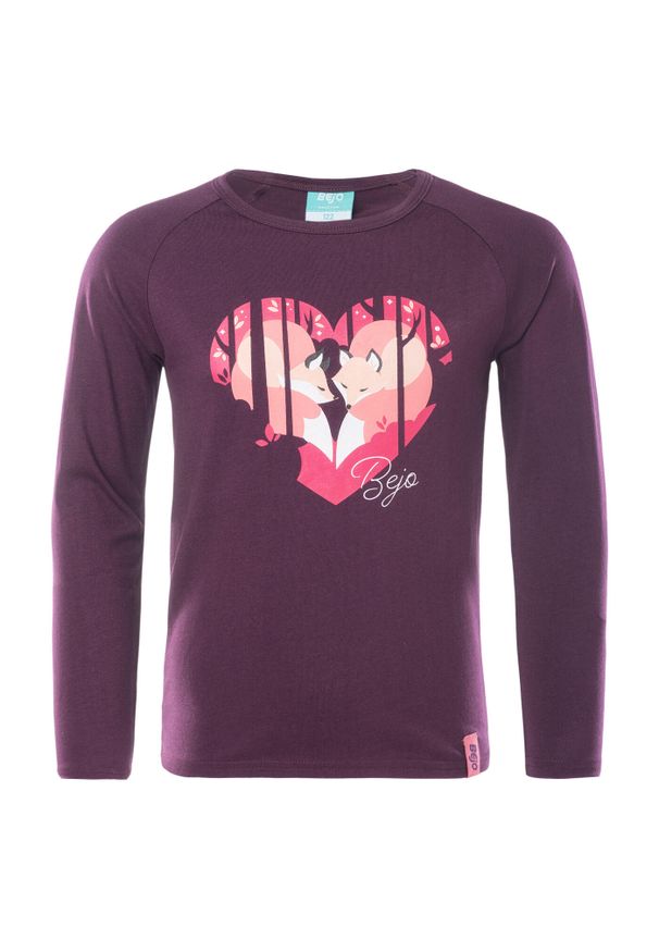 BEJO - T-shirt Dla Dziewczynki Z Długim Rękawem Rita. Kolor: różowy. Długość rękawa: długi rękaw. Długość: długie. Sport: turystyka piesza