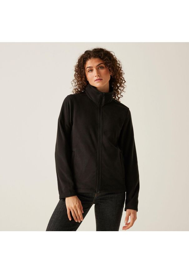 Regatta - Polar roboczy damski Micro Full Zip. Kolor: czarny. Materiał: polar. Sport: turystyka piesza