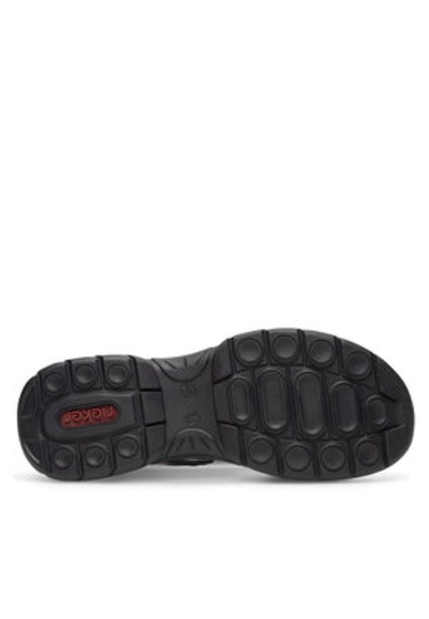 Rieker Sandały 66680-00 Czarny. Kolor: czarny. Materiał: skóra