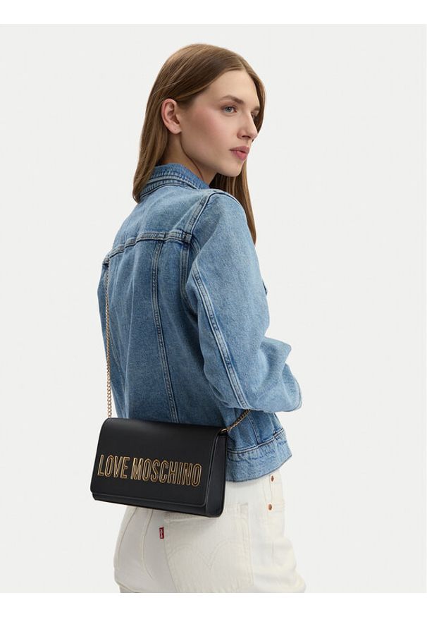 Love Moschino - LOVE MOSCHINO Torebka JC4103PP0OKD0000 Czarny. Kolor: czarny. Materiał: skórzane