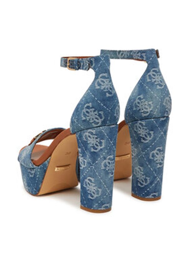 Guess Sandały FLJSE2 FAL03 Niebieski. Kolor: niebieski. Materiał: skóra
