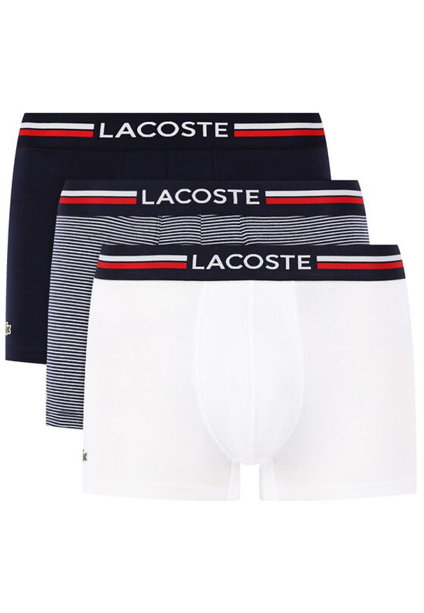 Lacoste Komplet 3 par bokserek 5H3413 Kolorowy. Materiał: bawełna. Wzór: kolorowy