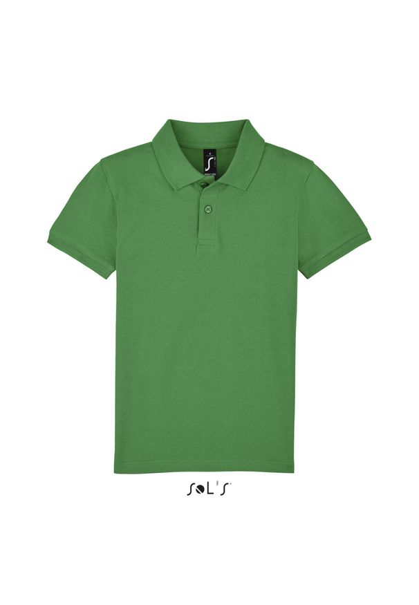 SOL'S - Koszulka polo dla dzieci Sol's Perfect. Typ kołnierza: polo. Kolor: zielony. Materiał: bawełna. Sezon: lato