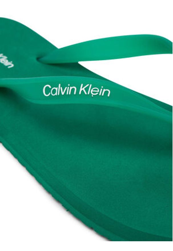 Calvin Klein Japonki Logo Strap HM0HM02105 Zielony. Kolor: zielony. Materiał: syntetyk