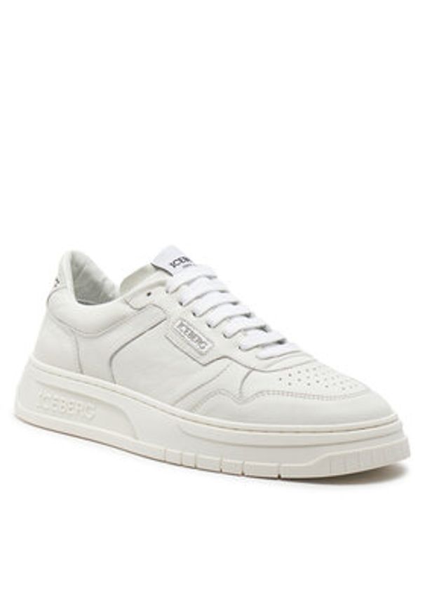 Iceberg Sneakersy IU1687 Biały. Kolor: biały. Materiał: skóra