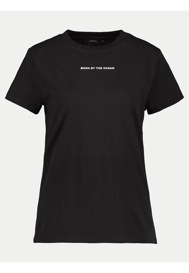 Didriksons T-Shirt Ingarö 505542 Czarny Regular Fit. Kolor: czarny. Materiał: bawełna