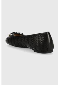 Lauren Ralph Lauren baleriny skórzane Jayna kolor czarny 802912309001. Nosek buta: okrągły. Kolor: czarny. Materiał: skóra #3