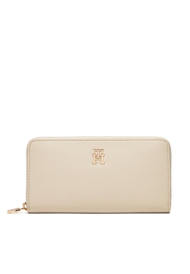 TOMMY HILFIGER - Tommy Hilfiger Duży Portfel Męski Th Distinct Lrg Za AW0AW17482 Écru. Materiał: skóra