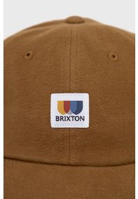 Brixton czapka kolor brązowy z aplikacją. Kolor: brązowy. Wzór: aplikacja #2