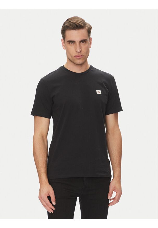Calvin Klein Jeans T-Shirt LV04RC272G Czarny Regular Fit. Kolor: czarny. Materiał: bawełna