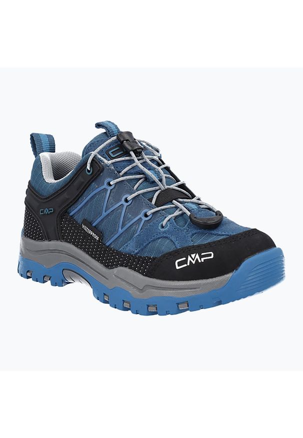 Buty dziecięce CMP Rigel Low Trekking Shoe WP. Kolor: czarny, niebieski, wielokolorowy. Sport: turystyka piesza
