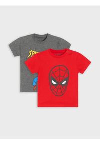 Sinsay - Koszulki z nadrukiem 2 pack Spider-Man - czerwony. Kolor: czerwony. Wzór: nadruk #1