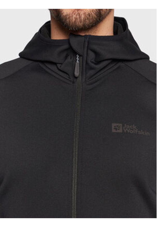 Jack Wolfskin Bluza Baiselberg 1710541 Czarny Regular Fit. Kolor: czarny. Materiał: syntetyk