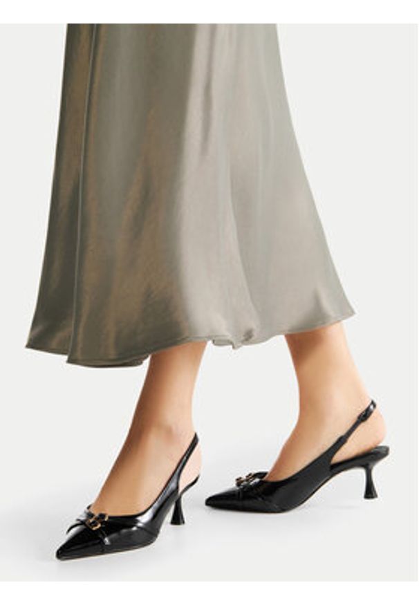 Jenny - JENNY Czółenka LH24013-2 Czarny. Kolor: czarny. Materiał: syntetyk, materiał