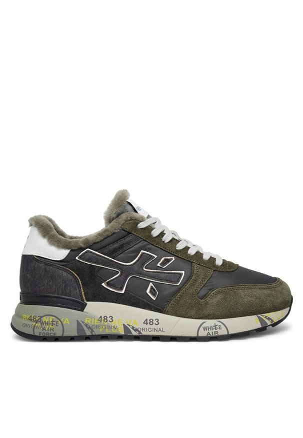 Premiata Sneakersy Mick 6566M Khaki. Kolor: brązowy. Materiał: skóra, zamsz