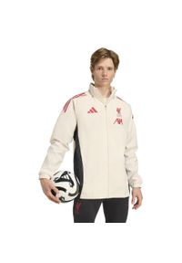 Adidas - Kurtka dresowa zewnętrzna Liverpool FC 2025/26. Kolor: biały. Materiał: dresówka. Sport: piłka nożna #2