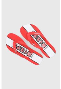 Superdry Japonki męskie kolor czerwony. Kolor: czerwony. Materiał: materiał, guma. Obcas: na obcasie. Wysokość obcasa: niski #4