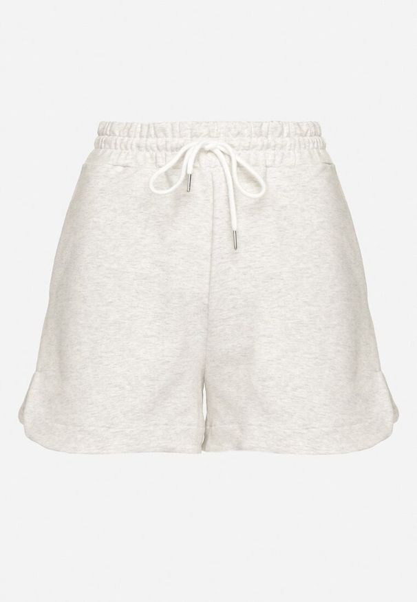 Born2be - Szare Bawełniane Szorty Dresowe z Kieszeniami Galiriona. Okazja: na co dzień. Kolor: szary. Materiał: dresówka, bawełna. Sezon: lato. Styl: sportowy, casual