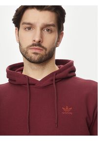 Adidas - adidas Bluza Trefoil Essentials JD2403 Bordowy Regular Fit. Kolor: czerwony. Materiał: bawełna