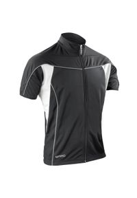 SPIRO - Męska Kurtka Bikewear Full Zip Performance Jacket. Kolor: biały, czarny, wielokolorowy