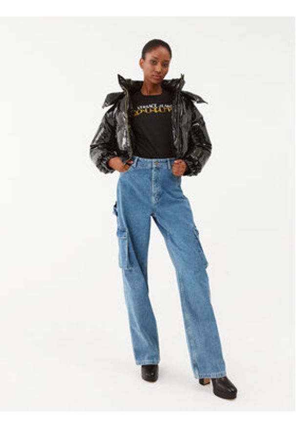 Versace Jeans Couture Kurtka puchowa 75HAU402 Czarny Regular Fit. Kolor: czarny. Materiał: syntetyk, puch