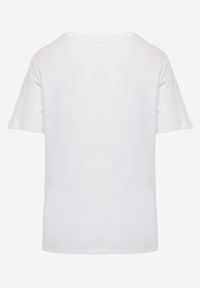 Renee - Biały T-shirt Errona. Kolor: biały. Materiał: jeans, dzianina. Długość rękawa: krótki rękaw. Długość: krótkie #5