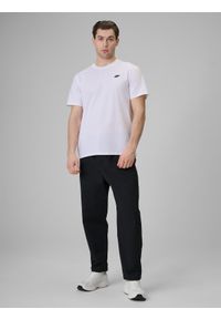 4f - 4F T-shirt regular gładki męski (3-pack) - biały+szary+czarny S. Okazja: na co dzień. Kolor: wielokolorowy. Materiał: jeans, materiał, bawełna. Wzór: gładki. Styl: casual, klasyczny #2