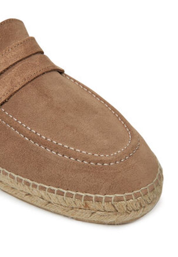 Manebi Espadryle W 1.9 L0 Brązowy. Kolor: brązowy. Materiał: zamsz, skóra