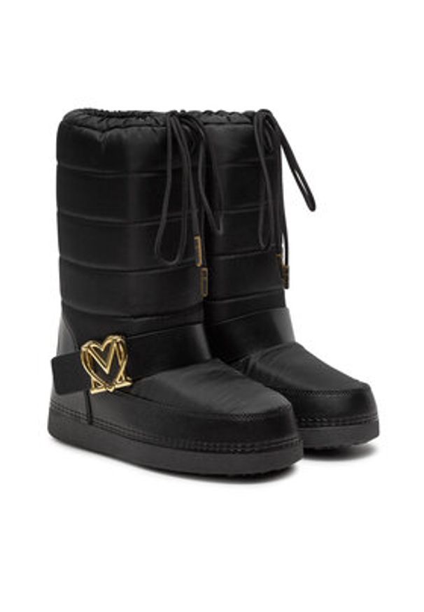 Love Moschino - LOVE MOSCHINO Śniegowce JA24052G1LISB00B Czarny. Kolor: czarny. Materiał: materiał