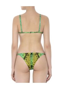 NOIRE SWIMWEAR - Top od bikini ze zwierzęcym motywem Green Snake. Kolor: zielony. Materiał: tkanina. Wzór: motyw zwierzęcy #5