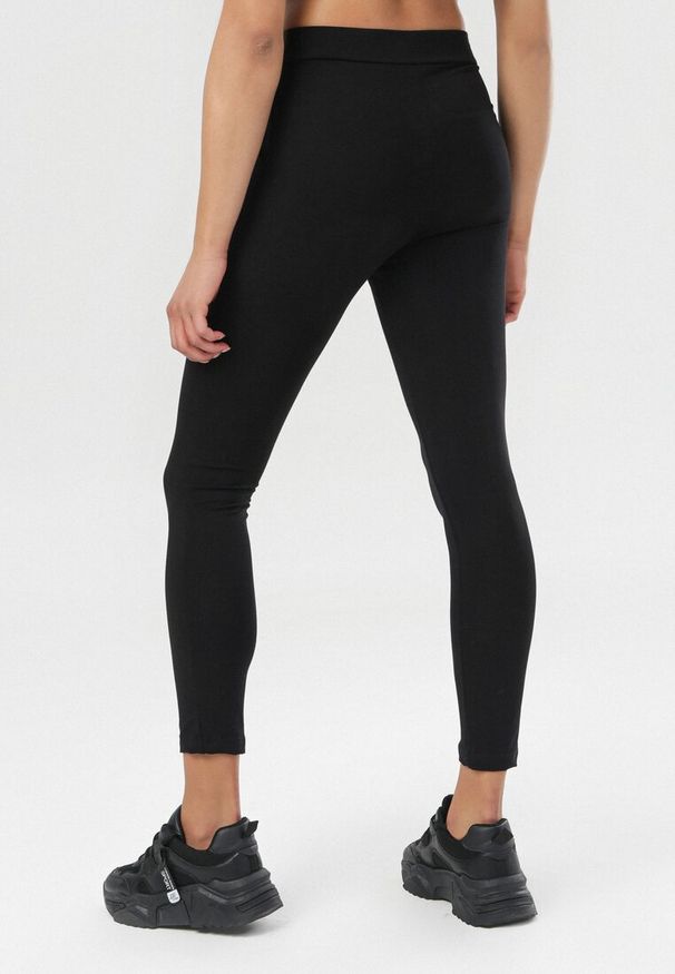 Born2be - Czarne Legginsy Urileli. Kolor: czarny. Materiał: guma, bawełna. Styl: sportowy