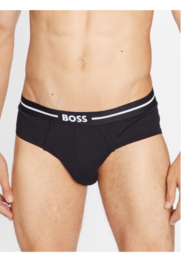 BOSS - Boss Komplet 3 par slipów Bold Hipster Briefs 50510679 Czarny. Kolor: czarny. Materiał: bawełna