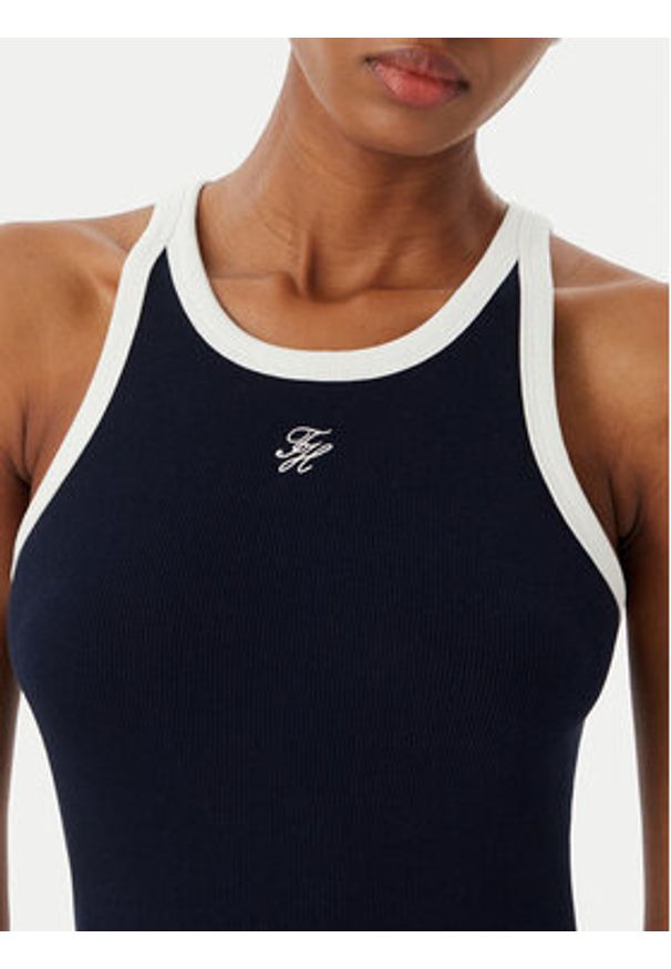 TOMMY HILFIGER - Tommy Hilfiger Sukienka codzienna WW0WW48740 Granatowy Slim Fit. Okazja: na co dzień. Kolor: niebieski. Materiał: bawełna. Typ sukienki: proste. Styl: casual