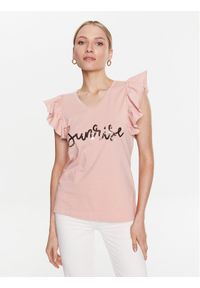 Marc Aurel T-Shirt 7455 7000 73605 Różowy Regular Fit. Kolor: różowy. Materiał: bawełna