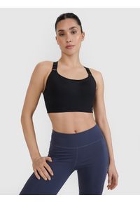 4f - 4F Biustonosz treningowy z wysokim wsparciem - czarny M. Kolor: czarny #1