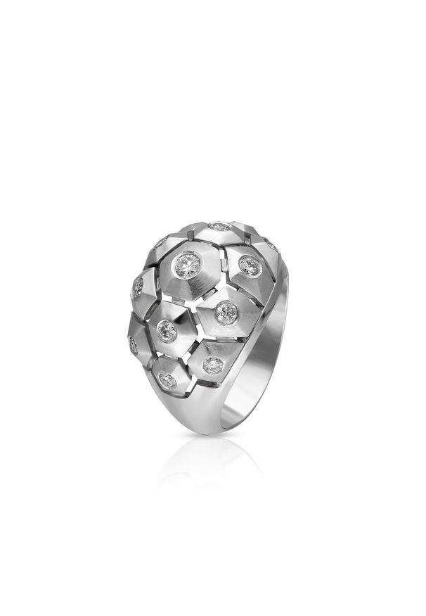 W.KRUK Zjawiskowy Złoty Pierścionek - złoto 585, Brylant 0,63ct - ZWI/PB+809B. Materiał: złote. Kolor: złoty. Wzór: aplikacja. Kamień szlachetny: brylant