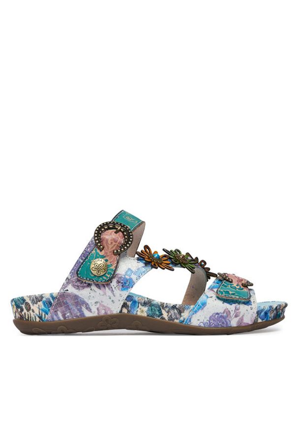 Laura Vita Klapki Liloo 41 Niebieski. Kolor: niebieski. Materiał: skóra