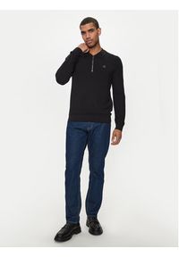 Hugo Sweter Sastoon 50516640 Czarny Slim Fit. Kolor: czarny. Materiał: syntetyk, wiskoza #4